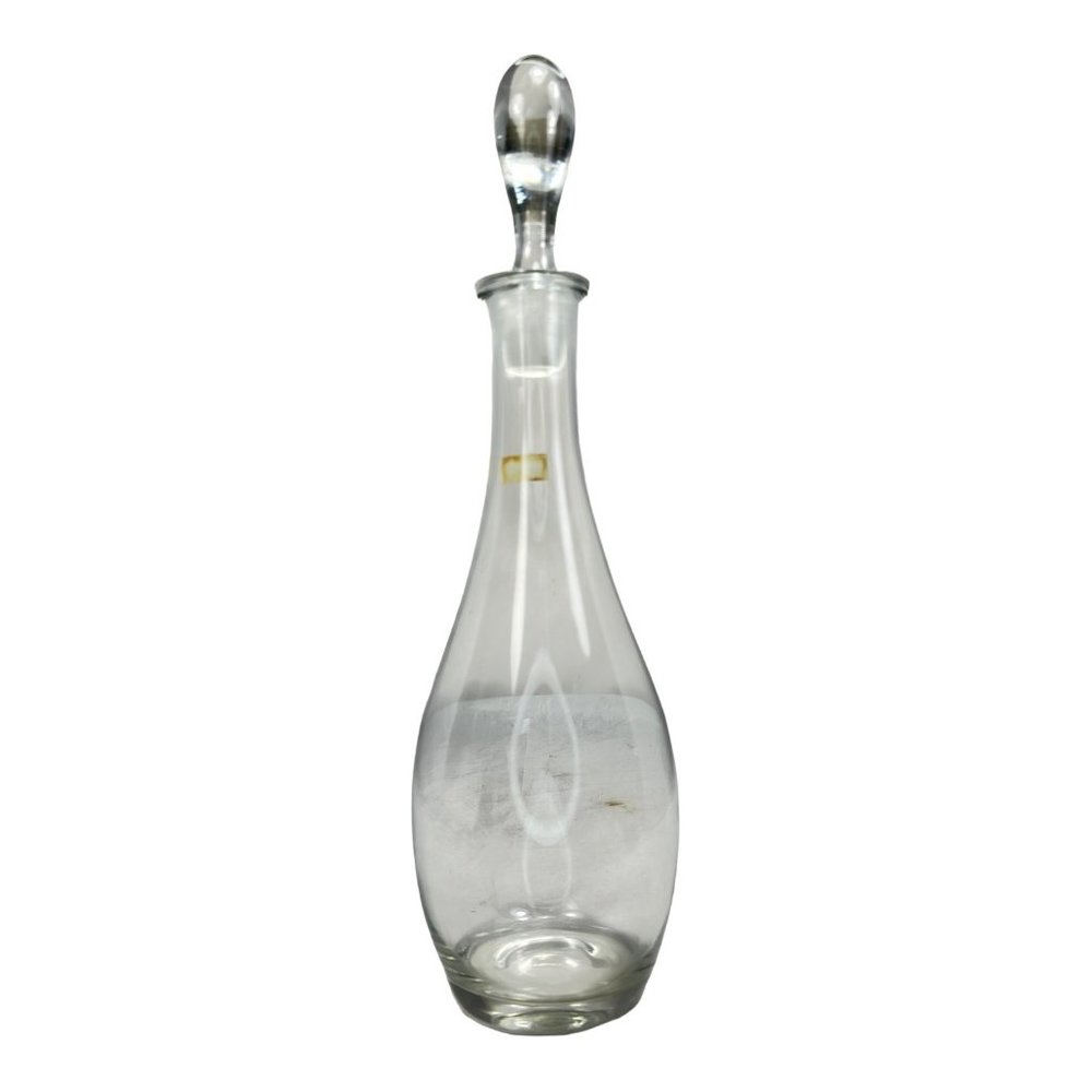 Toscany Hand Blown Glass Decanter w/ Stopper Large 16" Made in Romania EUC - Picture 5 of 7